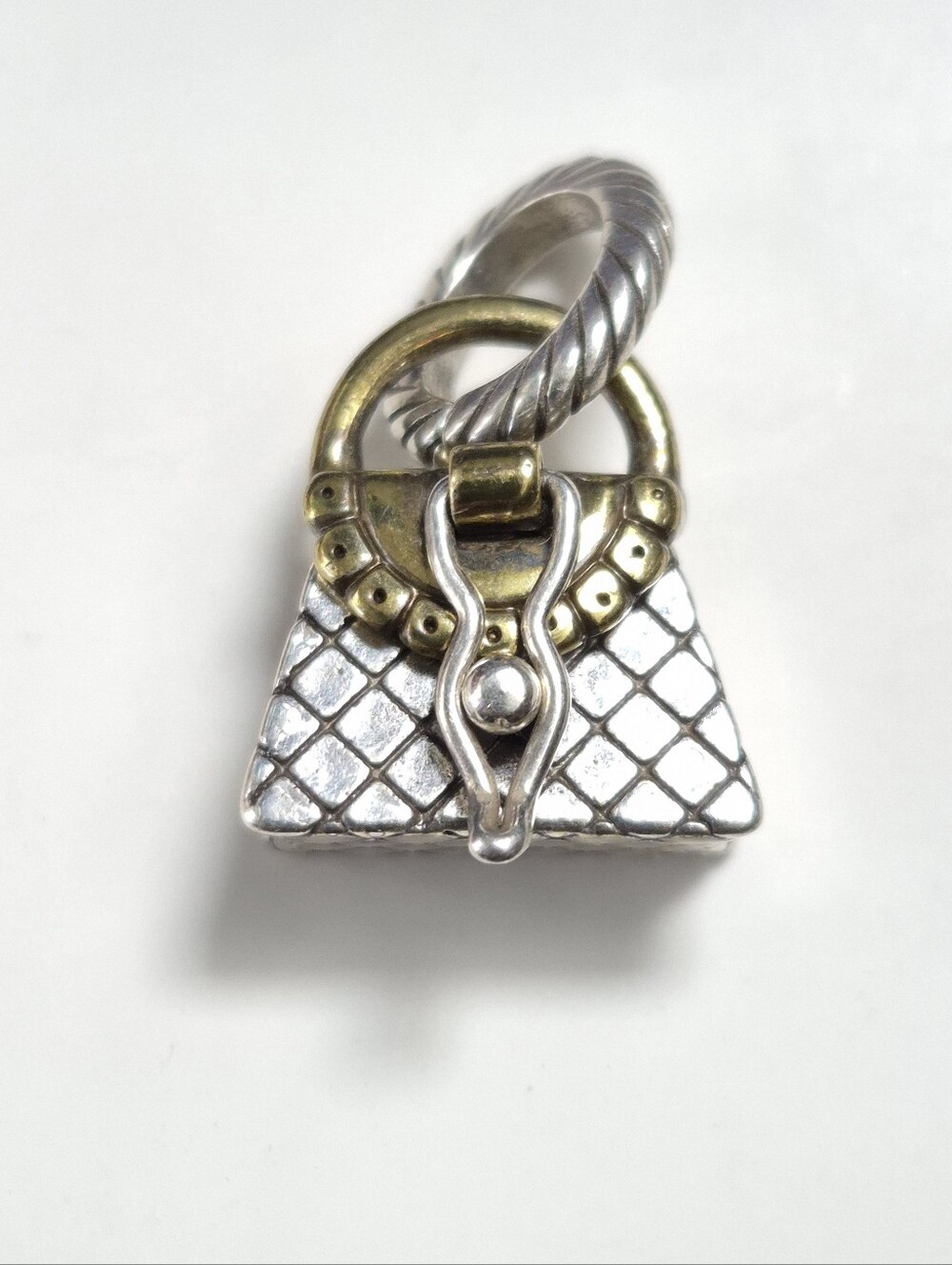Brighton Two Tone Handbag Purse Charm